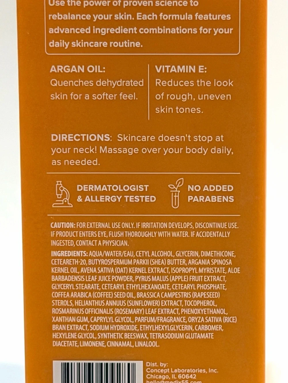 Medix 5.5 Argan Oil + Vitamin E Dryness Rescue Body Cream 15 oz
